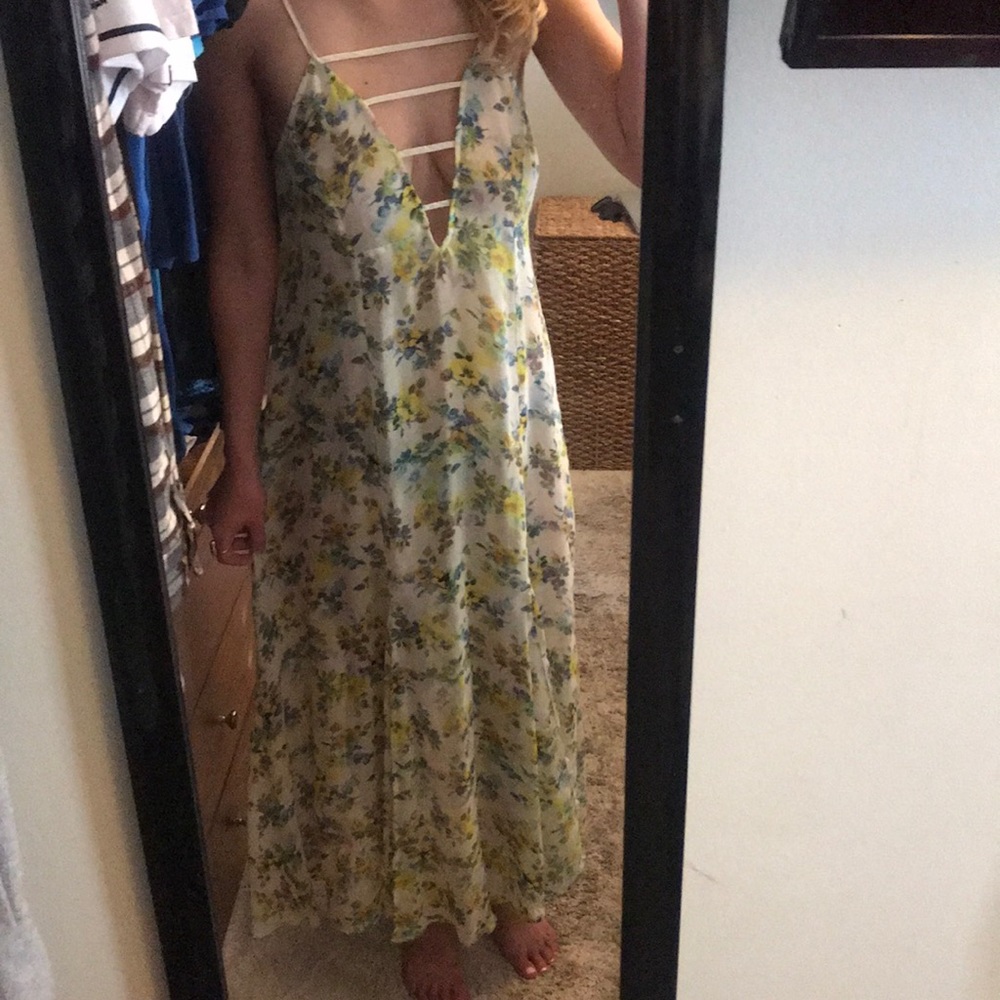 Free People Floral Maxi Sun Dress